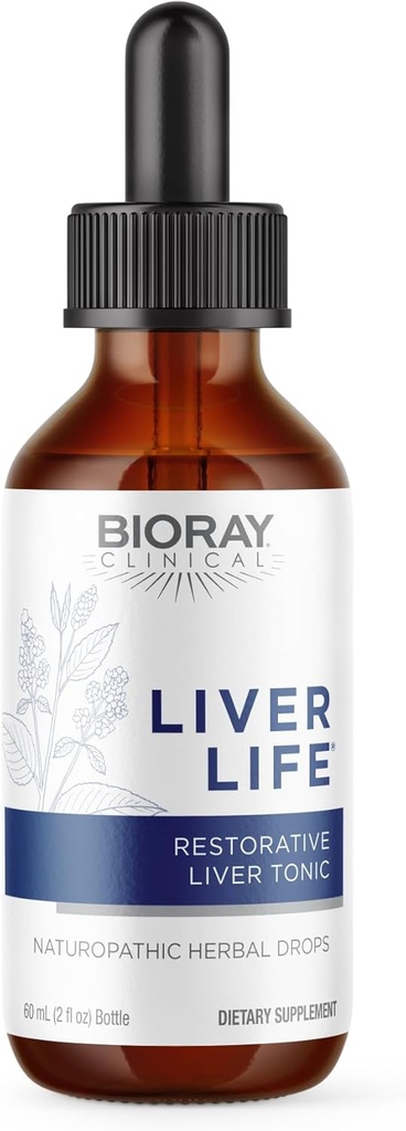 BIORAY Clinical Lever Life - 2 fl oz - Styrker leverstruktur og funktion - ikke-GMO, Vegetar, Gluten Free