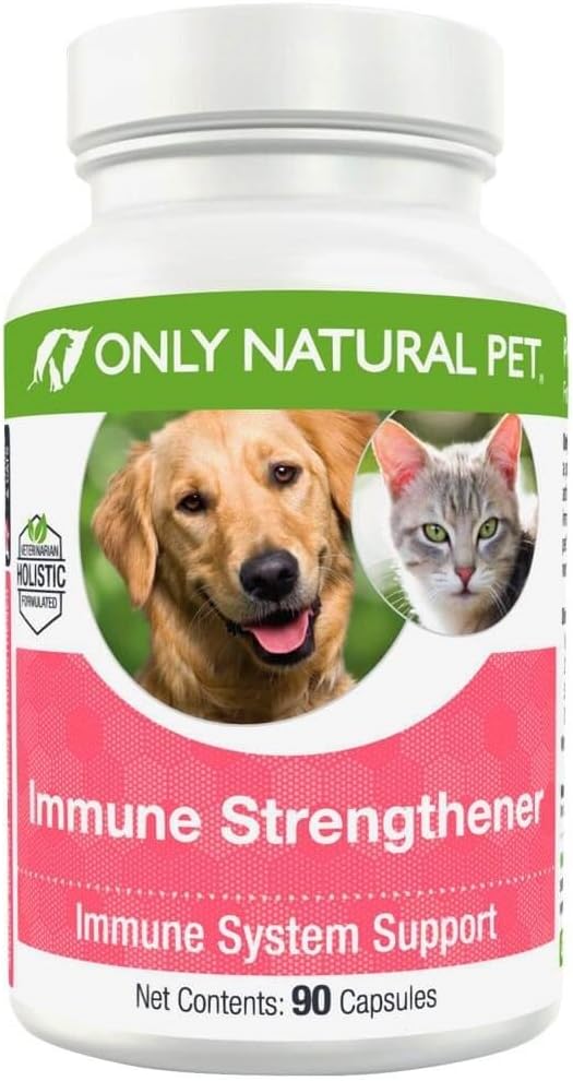 Kun naturlige PET immunsystem Styrker supplement til hunde - Boost sund cellular, fordøjelsesbesvær, & leverfunktion - Multivitamin Beta- glucan & antioxidant - 90 kapsler