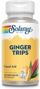 SOLARAY Ginger Trips Travel Aid Note 124; Root Extract Note 124; Sund fordøjelsesstøtte w / Honning, Stevia & Molasses