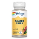 SOLARAY Ginger Trips Travel Aid Note 124; Root Extract Note 124; Sund fordøjelsesstøtte w / Honning, Stevia & Molasses