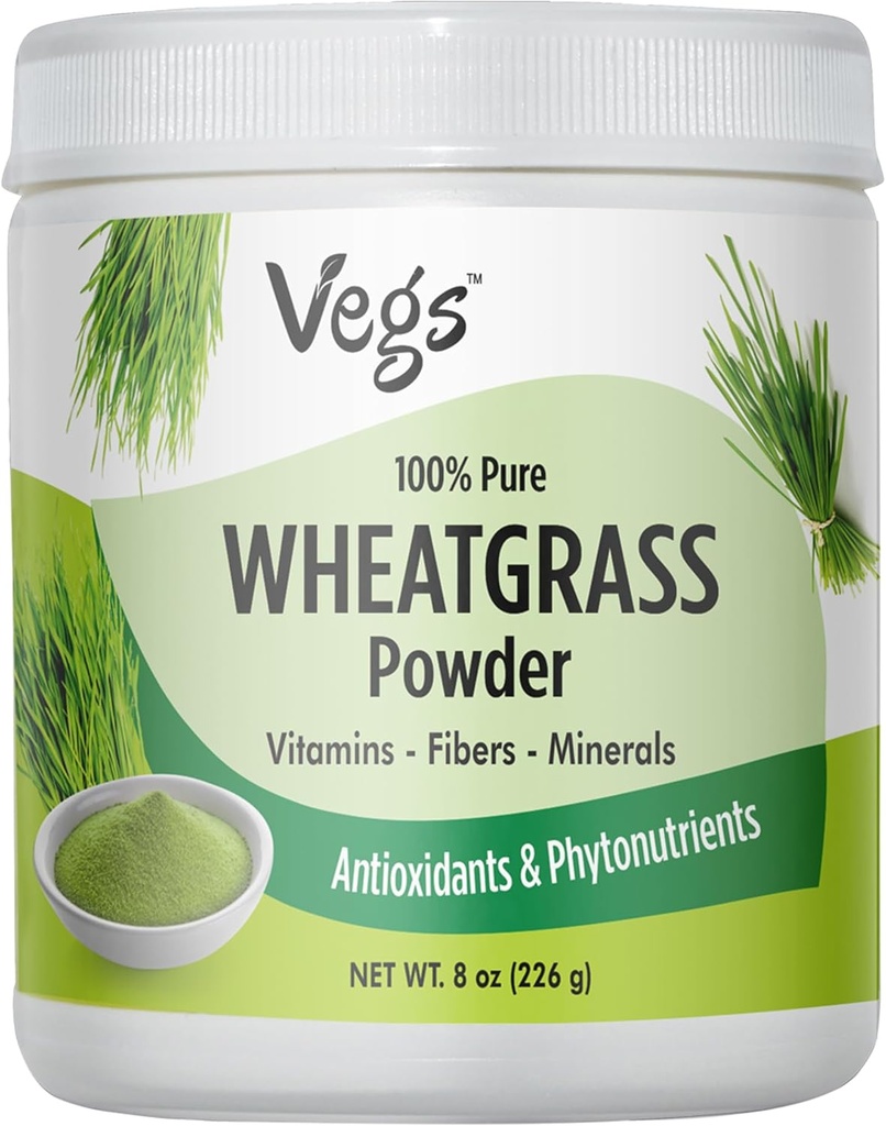 Wheatgrass Powder Juice - Organic Greens Superfood Powder - Support Immunity, Digestive Health - Wheatgrass for Smoothies, Juice, Baking - 8 Oz
