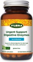 Flora Urgent Support fordøjelsesenzymer - fordøjelsesstøtte supplement - Aids Bloating & Nutrient Absorption - Features 9 Enzymes - Glutenfri & ikke-GMO - 60 vegetariske kapsler