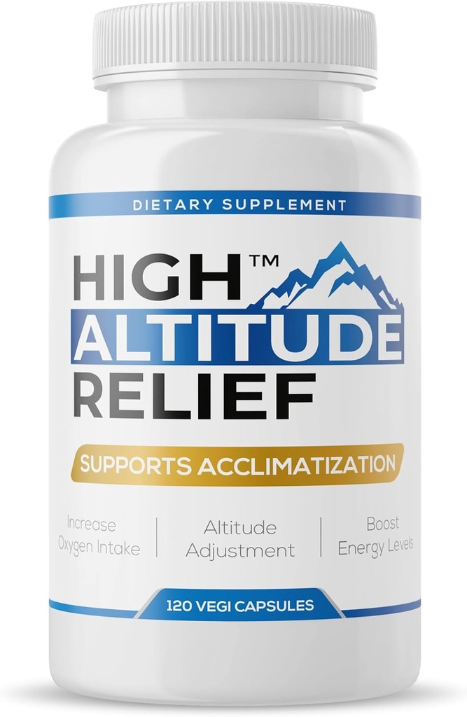 Høj højde Relief (120 ct.) - Colorado 's # 1 Produkt til højdeforebyggelse, reducere virkningerne af høj højde, ankommer i 233 dage, Made in USA