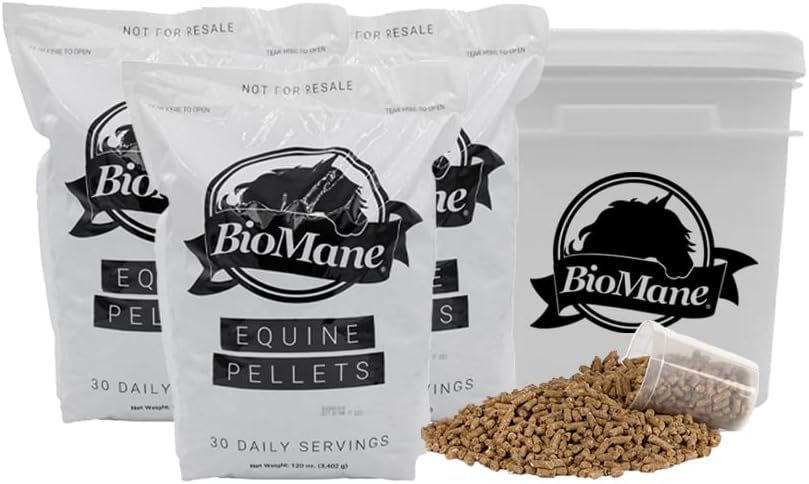 BioMane Equine Pellet- 90 Day Supply (Hår Nutrition Supplement for Heste)