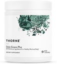 THORNE - Daily Green Plus - Omfattende Green Powder med Matcha, Spirulina, Moringa og Adaptogen, Mushroom og Antioxidant Blandinger - Forfriskning, Mint Flavor 7.2 Oz - 30 Serveringer