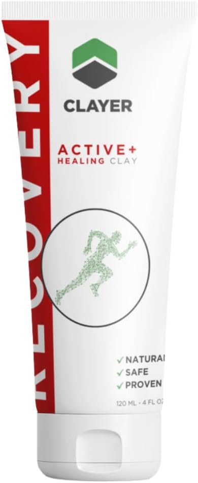 Healing Calcium Bentonit Clay for muskel og fælles smerte - Ready- to- brug - 100% Natural - Scientific Proven - 4 fl. oz.