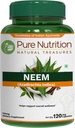 Pure Nutrition Neem Capsules 700mg. (Tilsvarende med 2600mg Neem Leaf Powder og Bark Powder) Non gmo