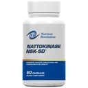 NSK- SD Natokinase - Kardiovaskulær support - Høj potens Natokinase supplement - Optimerer cirkulering, Non- GMO, Vegetarisk, JHFA & JNKA Genkendt - 60 Ct