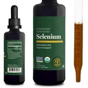Global Healing Center - Selenium 200mcg, Selenium Supplement Drops med økologiske ingredienser, Antioxidanter til Thyroid og immunforsvar, Non- GMO & Gluten- Free, for Mænd & Kvinder - 2 Fl Oz