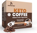 Rapidfire Caramel Macchiato Ketogen High Performance Keto Coffee Pods, Understøtter Energi & Metabolisme, Vægt Management, Single Serve K Cup, Brown, 16 Greve