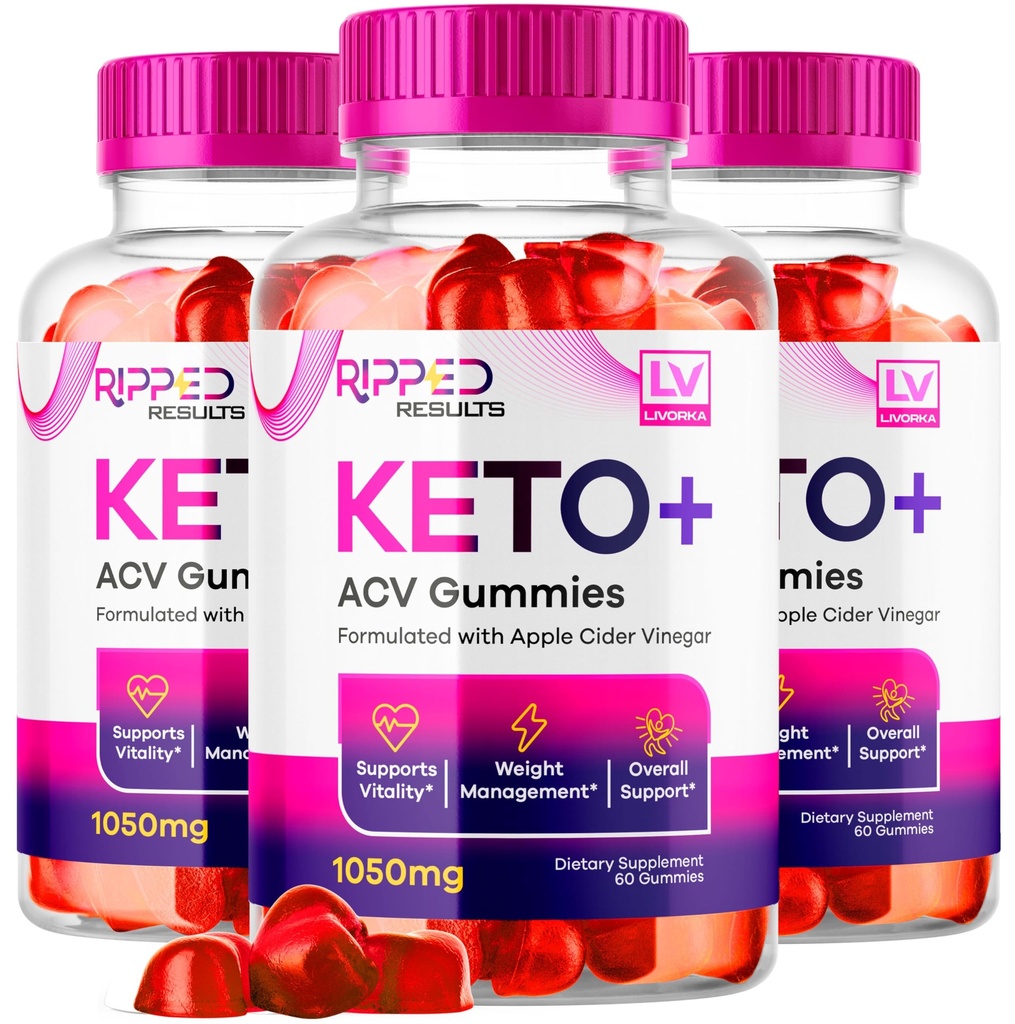 3 Pack - Ripped Results Keto Gummies Advanced, Ripped Results ACV 180 Gummies for 3 Months, Ripped Results Keto Plus ACV Gummies, Ripped Results Keto Gummies 1050 mg