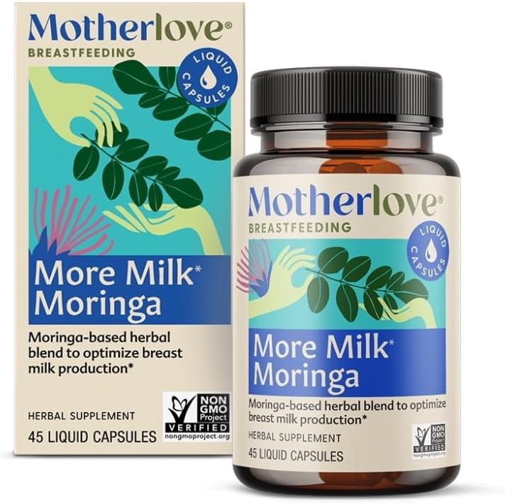 Motherlove Mere Milk Moringa. Forøg brystmælksydelse, 45 greve (pakke med 1)