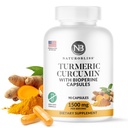 NaturoBliss Gurkemeje med BioPerine 1500mg - Non GMO - Gluten Free - 90 kapsler