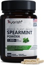 Spearmint kapsler 1000mg - Spearmint blade til Gut Cleanse & fordøjelsesstøtte - Mentha Spicata supplement - Ikke GMO, Gluten Free - 120 tællinger