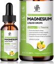 Magnesiumkompleks, magnesiumglycinat, oxid, taurat og citrat flydende dråber, Lemon Flavor, 2 Fl Oz