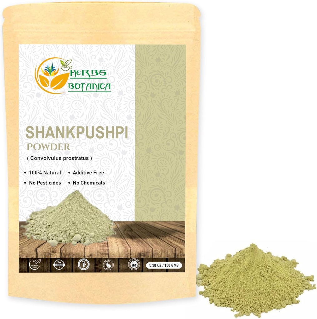 Urter Botanica Shankhpumpi Powder Convolvulus Pluricaulis 100% Natural Medical 124; Understøtter fordøjelse, immunitet, & Kognitiv funktion 5.3 oz