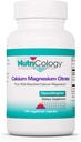 Nutricology Calcium Magnesium Citrate Supplement - Bone Health, med Calcium Citrate, Pure, Well- Absorberet, Vegetariske Kapsler - 100 Tæl