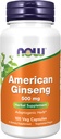 Now Foods Supplements, American Ginseng (Panax quinquefolius) 500 mg, Herbal Supplement, 100 Veg kapsler