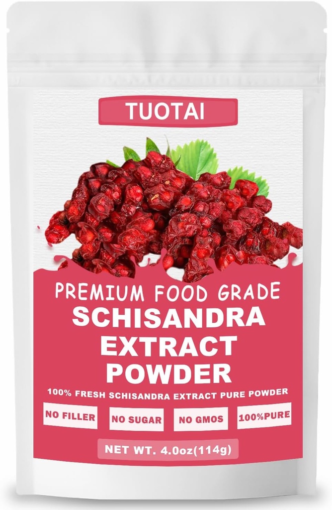Premium Schisandra Extract 10:1 Powder, 100% Natural Powder, No GMO, No Additives, Vegan