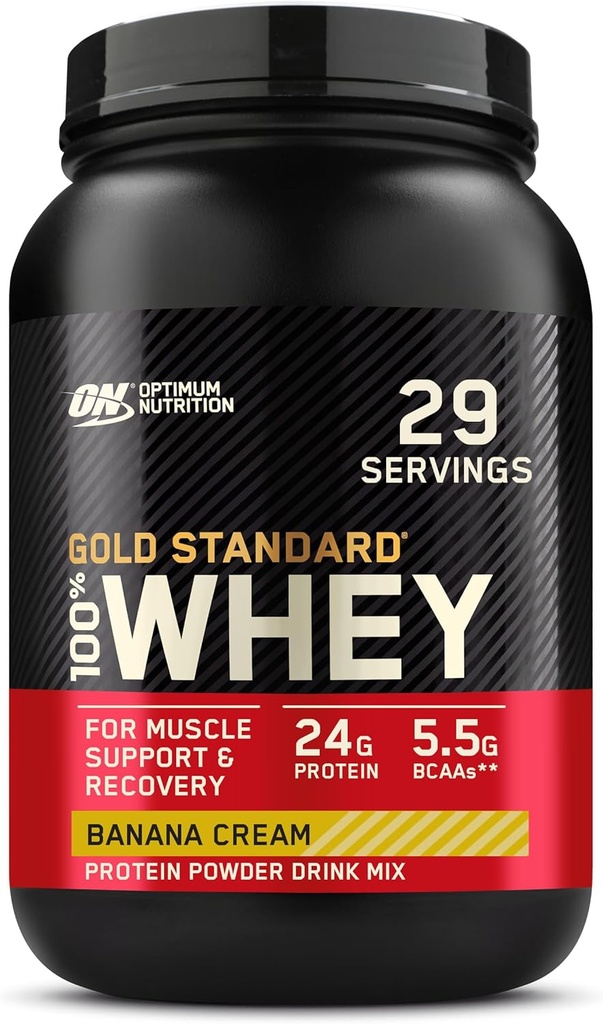 Optimum Nutrition Gold Standard 100% Whey Protein Powder, Banan Cream, 2 Pund (Packaging May Vary)