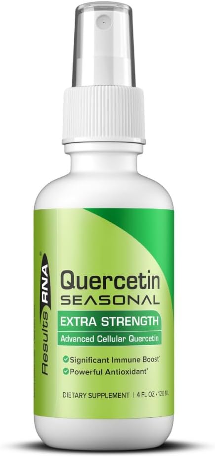 Resultater RNA - Quercetin Sæsonbestemt giver exceptionel immunforsvar og respiratorisk støtte i en lækker oral spray - Reducere oxiderende stress & nyde sæsonbetinget relief. (4 oz - 60 dag)