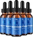 (5 Pack) NeuroQuiet Drops - Neuro Stille Avanceret Formel Hørestøtte, Kognitiv Sundhed, og Samlet Wellness, 5 Måned Supply