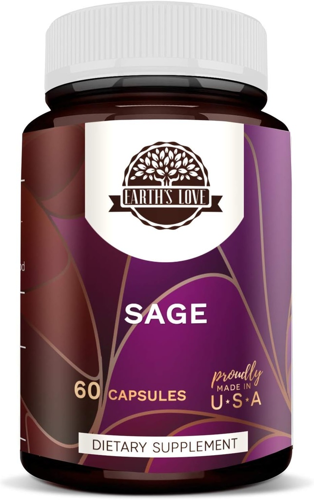 HerbEra Jordens kærlighed - Sage 60 kapsler, 500 mg, Sage (Salvia officinalis) Tørret Leaf (60 kapsler)