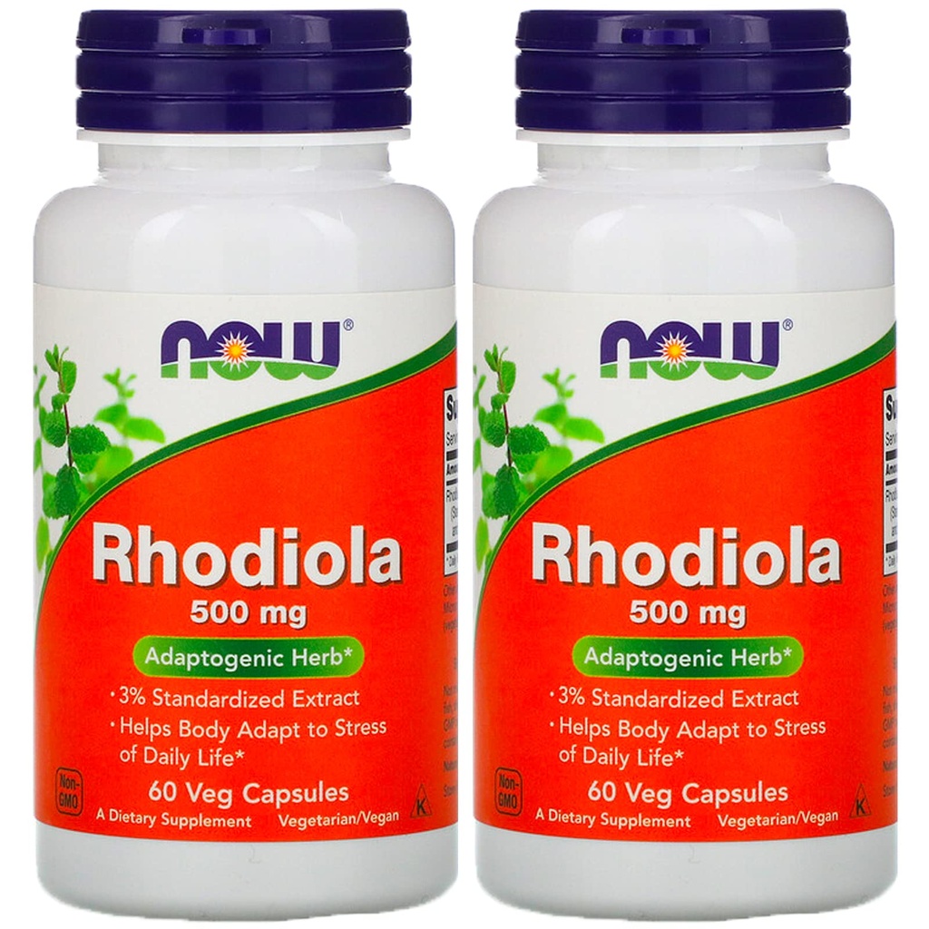 Nu fødevarer nu fødevarer, (2 Pack) Rhodiola, 500 mg, 60 Veg kapsler