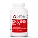 PROTOKOL FOR LIV BALANCE DHA- 500 - DHA 500mg & EPA 250mg - Fish Oil Supplement - Brain Health & Support - Easy fordøjelse - Non- GMO & halal - 120 Softgels