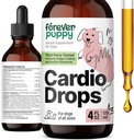 Forever Puppy Cardio dråber til hunde - Heart Support til hunde w / Hawthorn Berry & Mothert Herb - Flydende antioxidant supplement w / Gotu Kola blade & Lavender ekstrakt - 4 fl oz