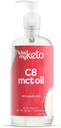 Kiss My Keto MCT Oil C8 - 32 oz Pure C8 MCT Oil Keto Fuel - Flaske med pumpe - High Octane Captac Acid - Keto Pure MCT CoconutOil Brain Fuel - flydende kokos MCTOil Pure