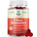 Fibergummier til voksne - Chicory Root supplement med Prebiotic Support til Gut & fordøjelsessygdomme - Opløselige fordøjelseskapsler til mave forordning & immunforsvar - Sukker Free & Vegan - 120 Tæl