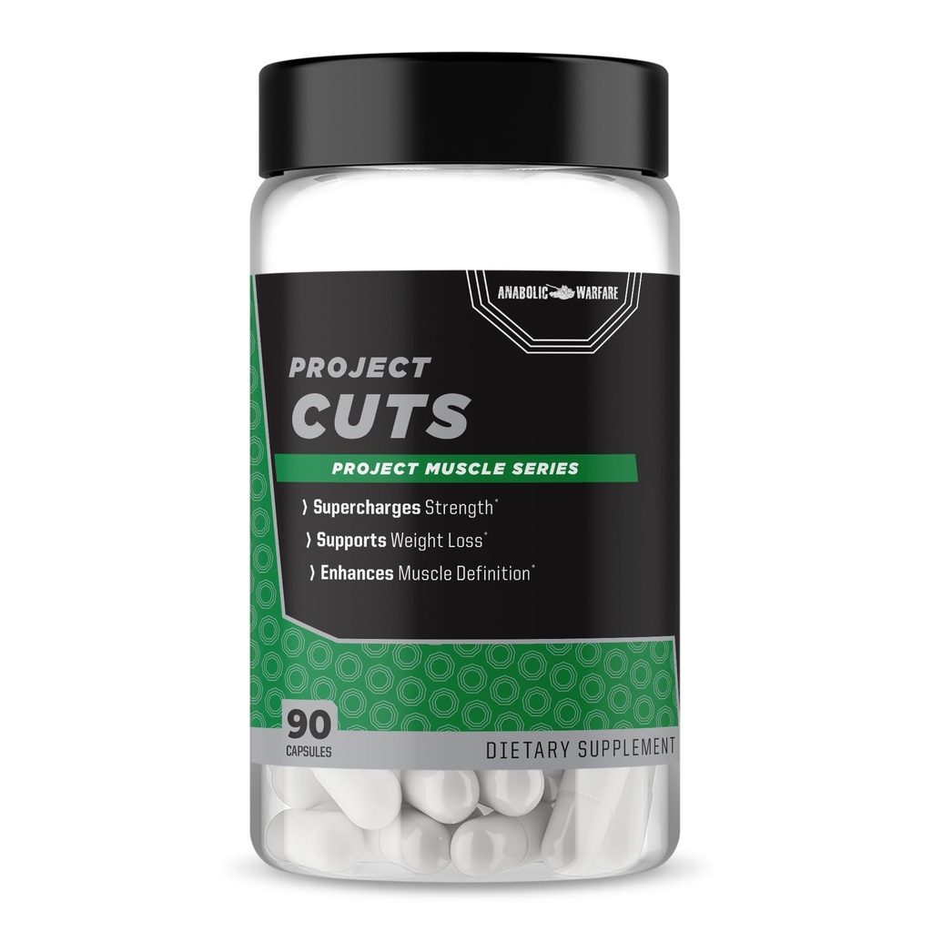 Anabolske Warfare Project Cuts, Body Recomposition, Muscle Definition, Stimulant- Free, Made with Botanicals * (90 kapsler)