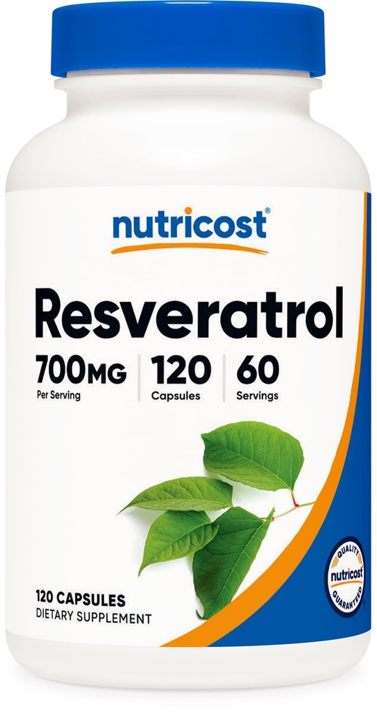Nutricost Resveratrol 700mg, 120 Kapsler - Vegan, Gluten Free, Non- GMO