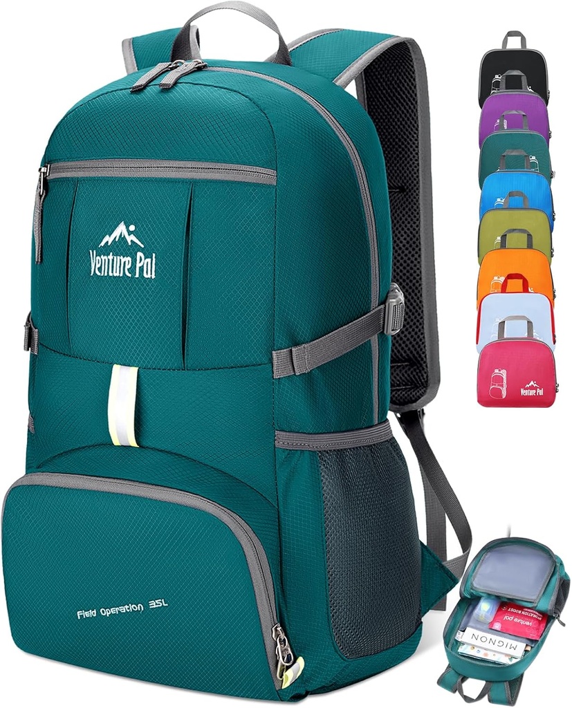 Venture Pal 35L Ultralight Lightweight Packable Foldable Travel Camping Hiking Outdoor Sports Backpack Daypack