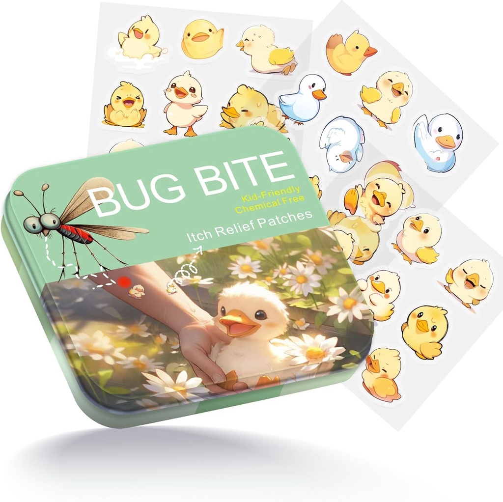 Bug Bite Itch Relief Patches 54 Greve, Cute Duck Hydrocolloid Patches for forskellige grupper af mennesker, Rejser Essentials Itch Mosquito Relief for forskellige grupper af mennesker
