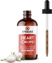 Strauss Naturals Heart Drops - Natural Mistletoe & Aged Hvidløg Uddrag Heart Health Supplement - Hjælper med at bevare sunde hjerte-kar-system - Vegan & Non- GMO - 225 ml flaske
