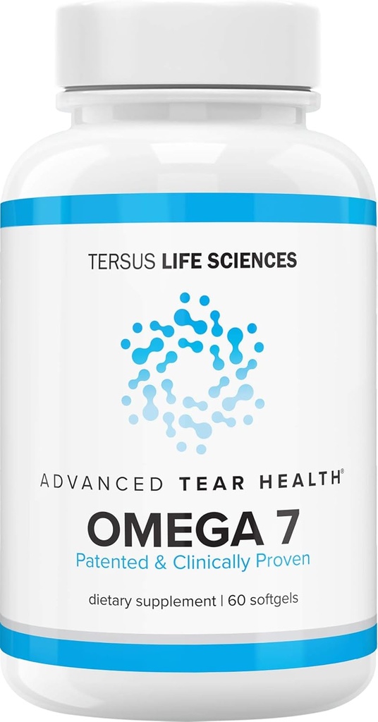 Cardia 7: Tear Health - 60 Greve - Advanced Dry Eye - Omega7 Natural - Assists with Dry Eye, Tear Quality og lindring Irritation