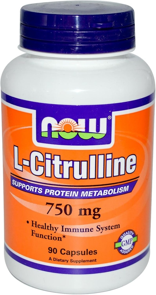 Nu fødevarer: L- Citrullin Kardiovaskulær sundhed 750mg 90 caps (2 pakke)