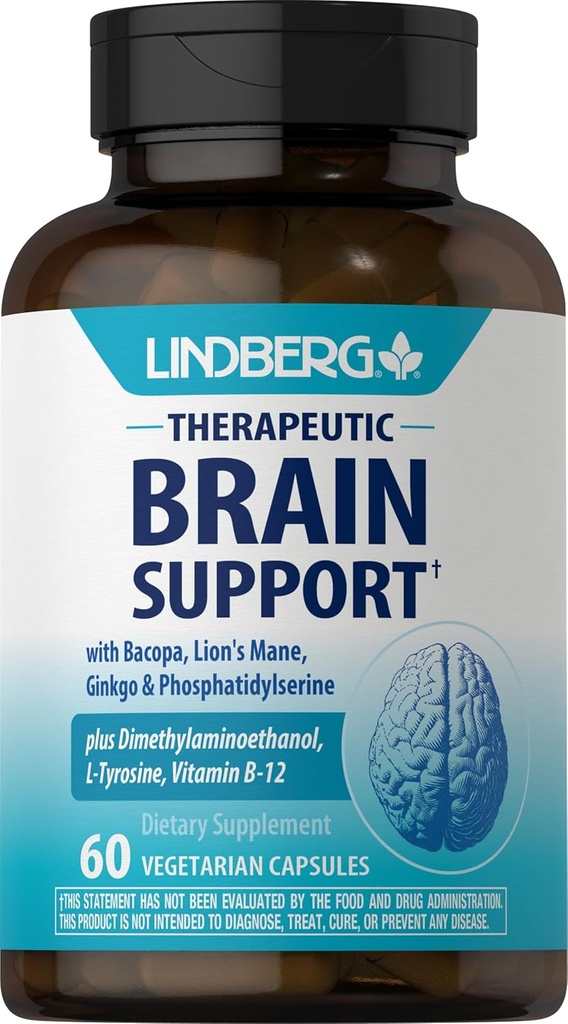 Lindberg Brain Support Supplement til kvinder og mænd 124; 60 Kapselkapsler 124; Complex Pills