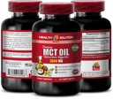 Energitilskud - MCT Oil 3600MG, 100% Pure, Medium Chain triglycerider - mct Oil Made with Coconut Oil, mct Oil for Memory, mct Oil for Brain, mct Coconut Oil - 1B 120Soft
