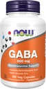 Now Foods Supplements, GABA (Gamma- aminosmørsyre) 500 mg + B- 6, Natural Neurotransmitter *, 100 Veg kapsler