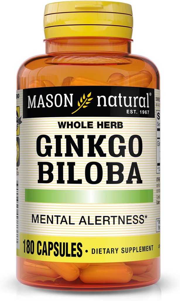 Mason Vitamin Ginkgo Biloba Kapsler, 180 Greve