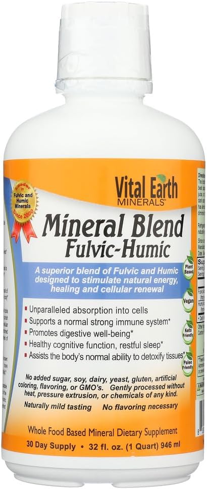 Vital Earth Minerals Fulvic Humic Blend 32 oz (8 Pack)