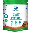 BioTrust Low Carb Protein Powder - Sund isoleret Whey Protein Powder og Casein Blend fra Grass- Fed, Pastor- Raised Kvæg, Plus fordøjelige enzymer - Saltet Caramel, 14 Servere