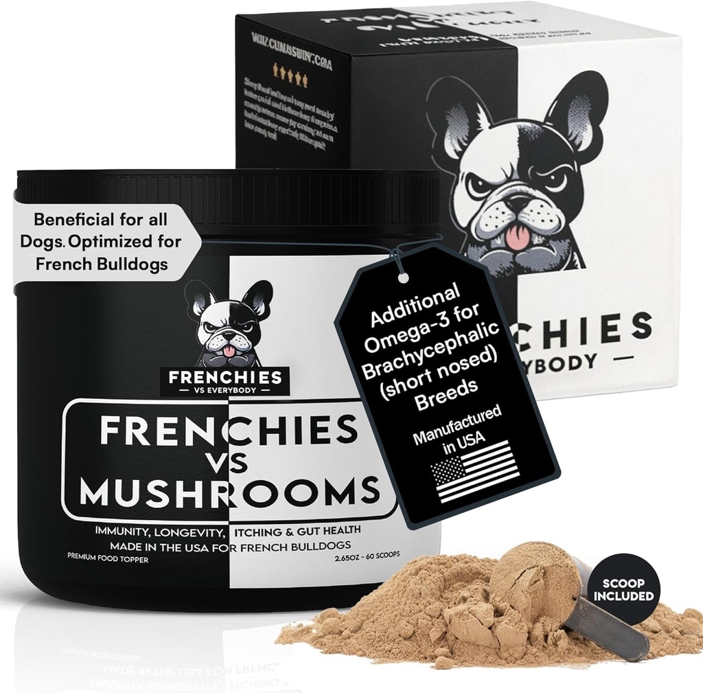 Mushroom supplement til hunde - Tyrkiet Tail Mushroom for hund immunforsvar, fordøjelse, Allergier og lang levetid med Omega3 & gurkemeje 124; for hunde Lumps og Bumps