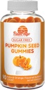 Græskar frø Olie Gummies Sugar- Gratis Naturlig Flavored- Græskar frø Olie til hårvækst, Bstige, Urinary Tract Support, Ung Skin Supplement - Vegan, Halal Græskar frø Udtræk - 90 Tæl