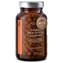 CLAV Organic Milk Thistle & Artichoke Extract Complex -Rich in Silymarin & Bitters - Leverstøtte + Detox supplement - 120 kapsler (60 dages forsyning) - Vegan - Made in Germany