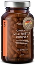 CLAV Organic Milk Thistle & Artichoke Extract Complex -Rich in Silymarin & Bitters - Leverstøtte + Detox supplement - 120 kapsler (60 dages forsyning) - Vegan - Made in Germany