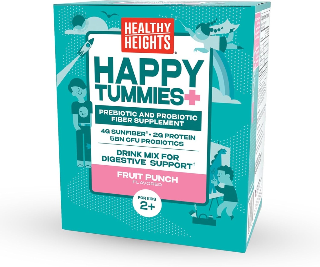 Sund Heights Happy Tummies Prebiotic and Probiotic Fiber Supplement for Kids Age 2 +